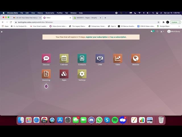 Odoo V14 - Odoo & Shopify - CRM Integration