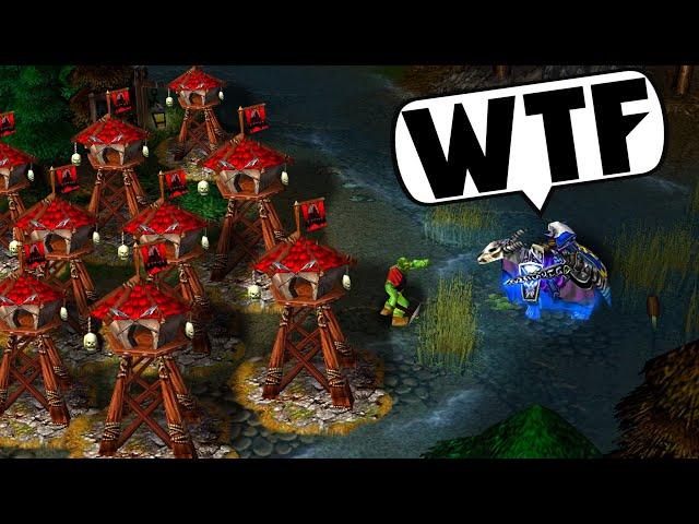 This guy made 30+ towers. What? - WC3 - Grubby