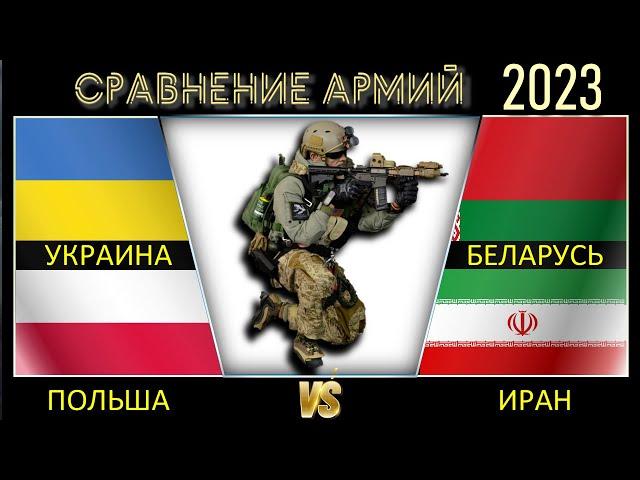 Украина Польша vs Беларусь Иран  Армия 2023 Сравнение военной мощи