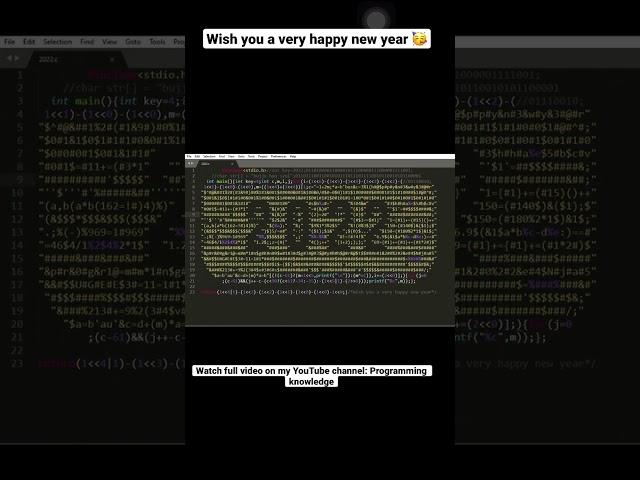 How programmer wish Happy New Year by Programming Knowledge #shorts #programmingknowledge