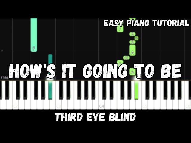 Third Eye Blind - How's It Going To Be (Easy Piano Tutorial)