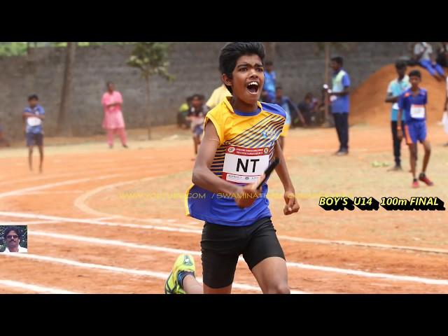 BOY'S U14 100m  FINAL AT CBSE CLUSTER VI ATHLETIC MEET 2019-20