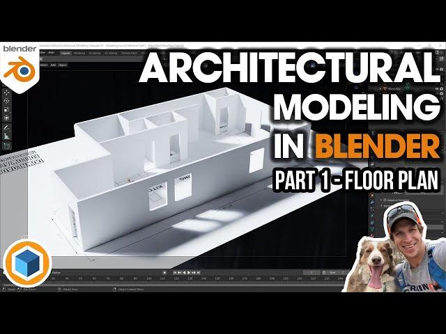 Architectural Modeling In Blender Part 1 - Modeling from a FLOOR PLAN