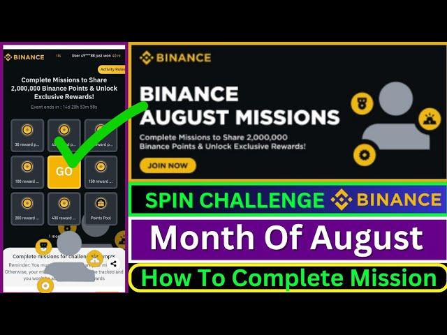 Spin and Win Binance Points | Complete Missions & Claim Rewards | Binance Monthly Missions