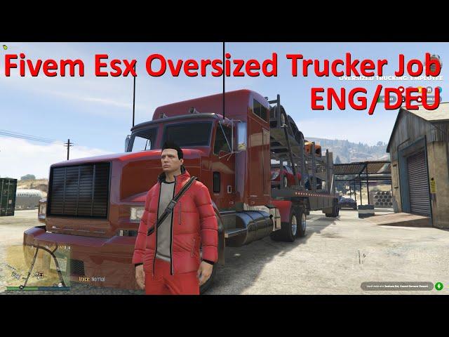 Gta V FiveM Esx Oversized Truck Job ENG/DEU