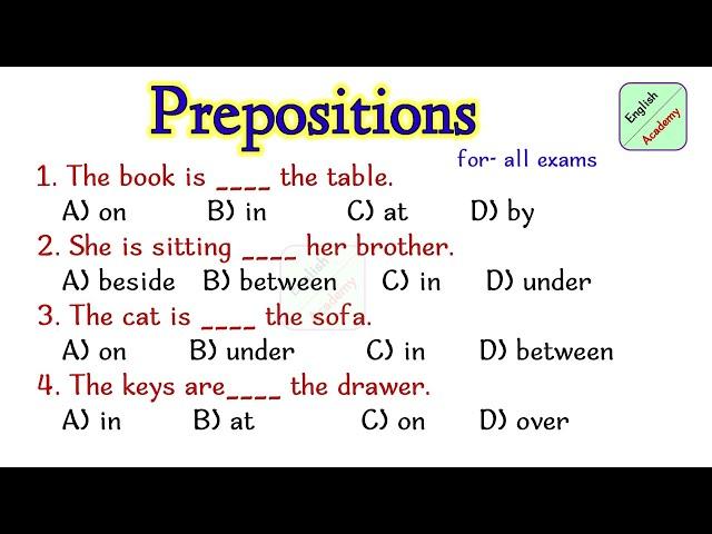 prepositions practice set-(7) for all board and competitive exams #englishacademy by deepak kr.