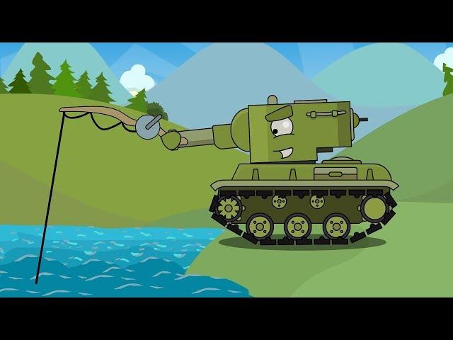 Fishing - cartoons about tanks