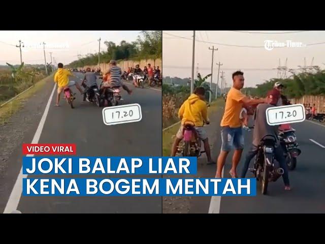 VIRAL Video Joki Balap Liar Kena Bogem Mentah Pemotor Gara-gara Ini