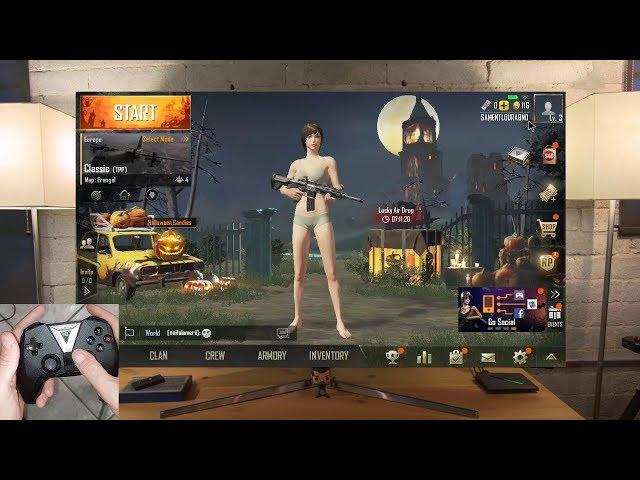 PUBG Mobile on Shield Android TV Oreo with Hardware Controller