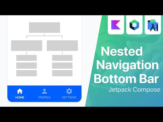 Nested Navigation with Bottom Bar and Jetpack Compose | Android Studio Tutorial