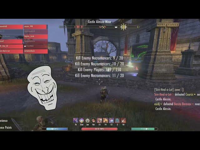 ESO Cyrodiil PvP Fun - nice Indirect Hrothgars Chill Set Kill blow - The Elder Scrolls Online PvP