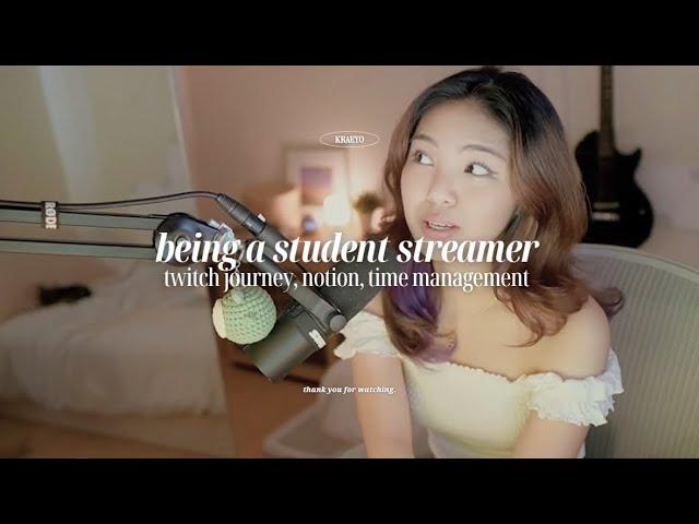 my streamer journey  | balancing studying while streaming, notion tour, streamer tips