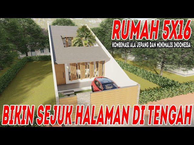 desain rumah lebar 5meter ala jepang yang dipadukan dengan rumah minimalis di Indonesia