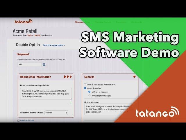 Tatango - SMS Marketing Software Demo [Extended Version - 25Min]