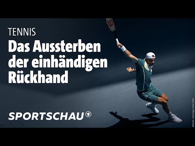 Warum die einhändige Rückhand im Tennis verschwindet | Sportschau