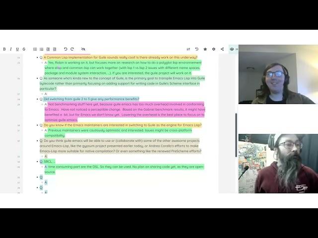 EmacsConf 2024 Q&A: Beguiling Emacs: Guile-Emacs relaunched!
