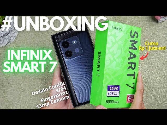 UNBOXING + TES KAMERA Infinix Smart 7 Indonesia, Desain CANTIK Kamera CIAMIK! #GADGET UNBOXING