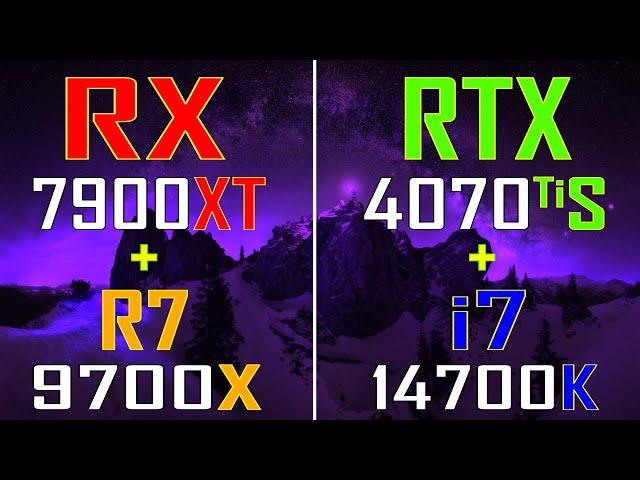 RTX 4070Ti SUPER vs INTEL i7 14700K vs RX 7900XT + RYZEN 7 9700X || PC GAMES TEST ||