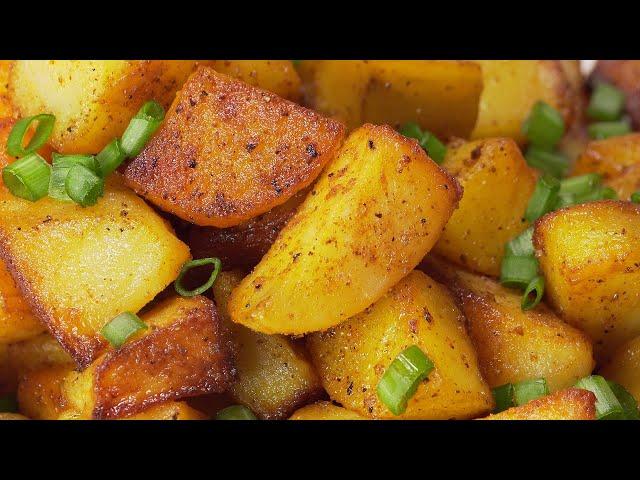 How to Make CRISPY FRIED POTATOES? Recipe by Always Yummy!