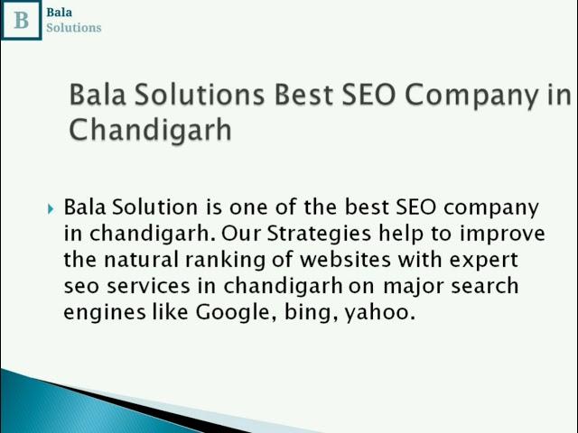 Bala Solutions - Best Digital Marketing Company in India Chandigarh