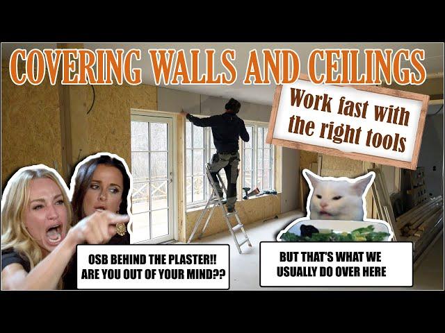 Covering walls and ceiling (Ep.10) Building a house by myself