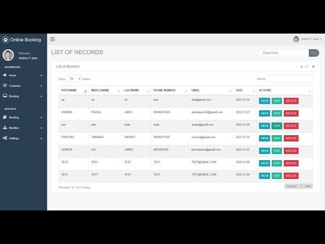 Part 1 | Online Booking System using PHP MySql |  Booking Calendar