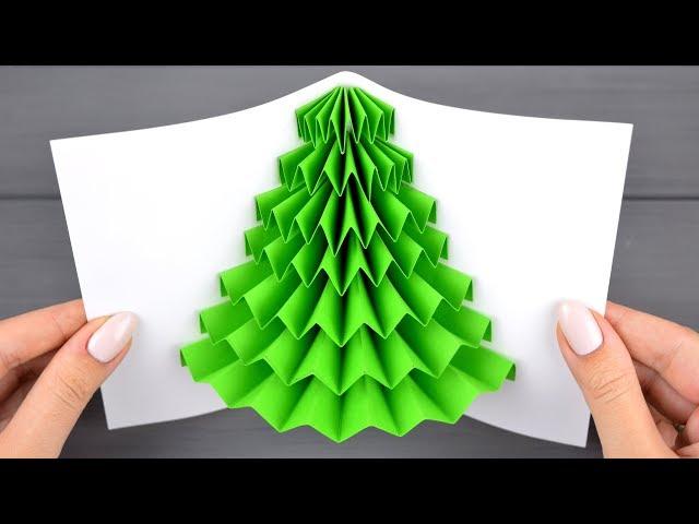 3D Christmas Tree | Mini POSTER from paper for NEW YEAR