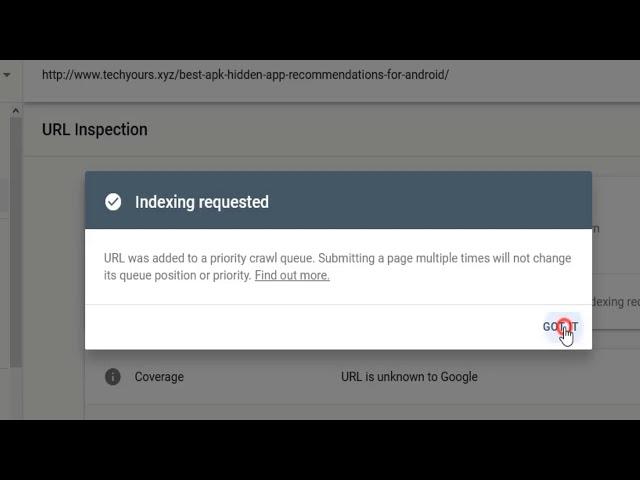 now google search console can you manual  Indexing requested your website