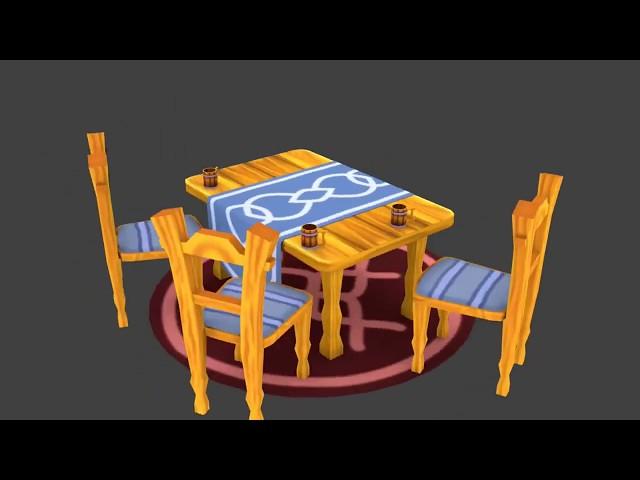 [Speed Modelling] Creating stylized interior furniture with blender