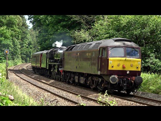 47812 + 44871 + Support Coach, 5Z71 @ Avoncliff - 04/07/24