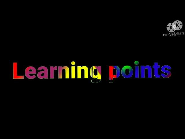 learning points