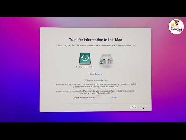 Setup New MAC & Restore from Time Machine Backup