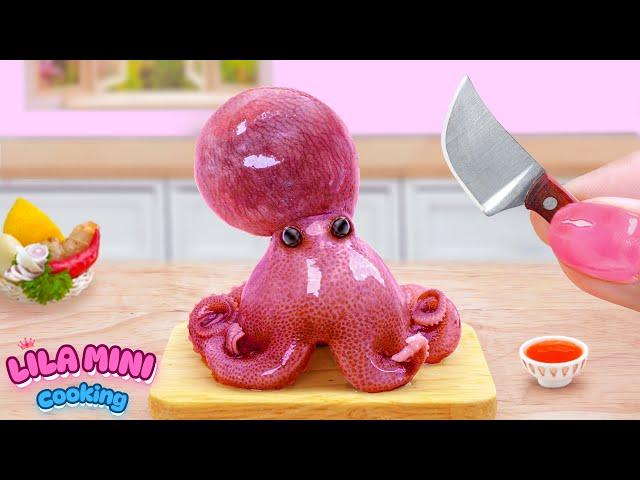 Mini Cooking | ️Best Korean Spicy Octopus | Lila Mini Cooking