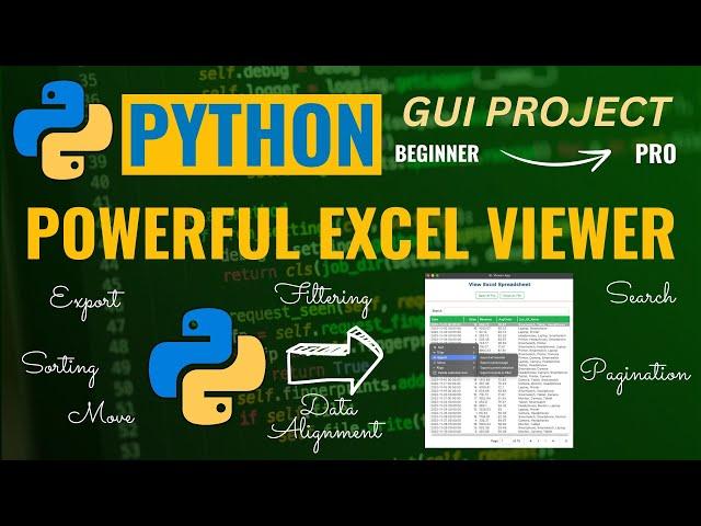 BUILD AMAZING PYTHON EXCEL VIEWER APP [TKINTER, TTKBOOTSTRAP, OPENPYXL] ! GUI PROJECT TUTORIAL!! 