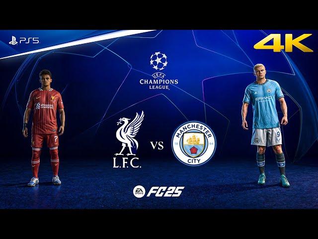 FC 25 - Liverpool vs Manchester City Ft. Chiesa, Haaland, | UEFA Champions League | PS5™ [4K60]