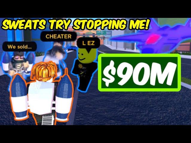 TRYHARDS try STOPPING ME from obtaining 90 MILLION CASH! | Roblox Jailbreak