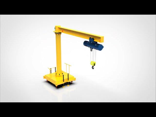 Portable Jib Crane on Wheels 500kg, 1 ton, 2 Ton, Small Jib  but Versatile Lifting Solution