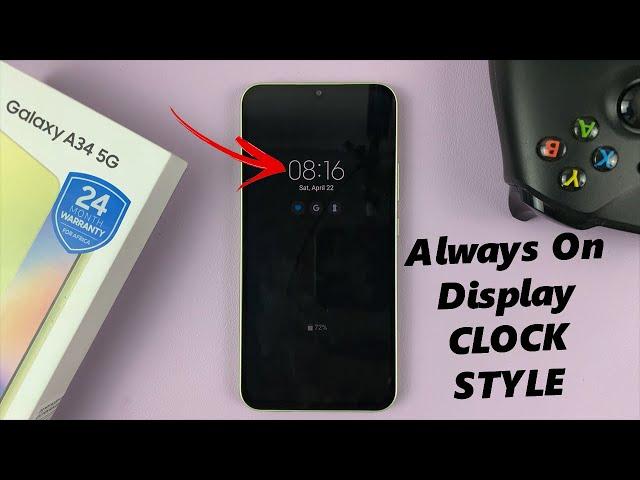 How To Change Clock Style On Always On Display - Samsung Galaxy A34 5G