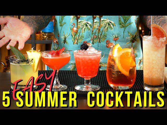 5 EASY Summer Cocktails to Make at Home