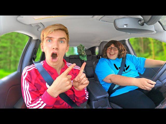 Uber Ride with Mystery Neighbor Ellen to Pickup Spy Wagon!! (New Wrap Color Reveal)