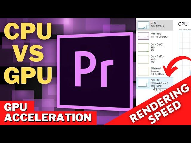 Adobe Premiere Pro CC SOFTWARE Encoding Vs Hardware Encoding | GPU Acceleration Vs CPU Acceleration