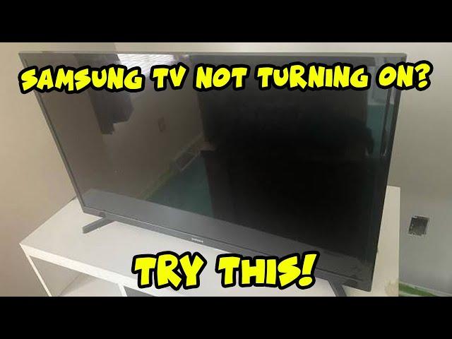 How to Fix Your Samsung TV That Won't Turn On - Black Screen Problem