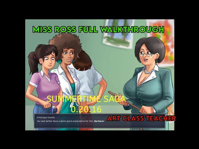 Miss Ross Full Walkthrough | Summertime Saga 0.20.16 | Miss Ross Complete Storyline