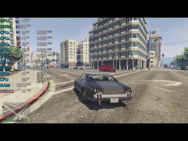 Intel UHD Graphics 620 GTA V Gaming Performance. Gameplay Benchmark Test