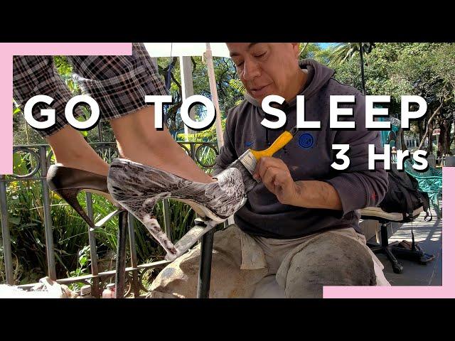 ASMR RELAX & SLEEP  3 Hours of SHOE SHINE WITH KAT | Street Shoe Shine  Mexico 