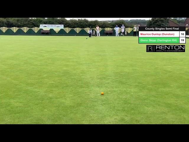 Bowls Durham County Championships - Glenn Skipp (Darlington RA) v Maurice Dunlop (Dunston)