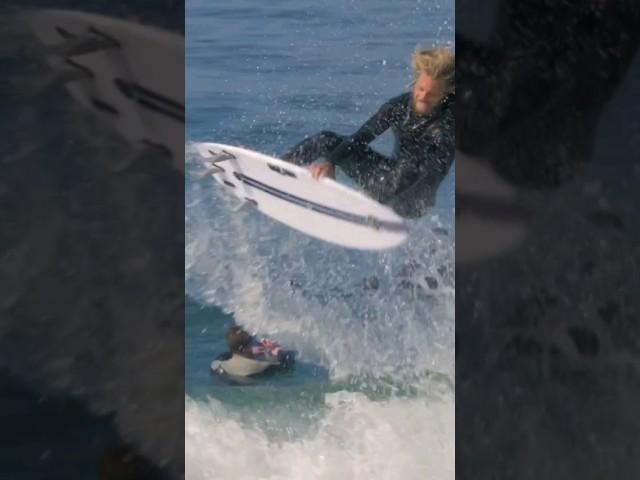 Kolton takes the JS Flaming Pony for a test drive. #surfing #surfboards #surf