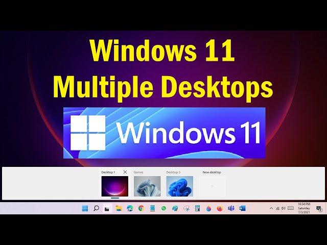 How to Use Multiple Desktops on Windows 11 | Windows 11 Virtual desktops |#MultipledesktopsWindows11