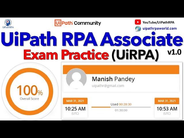 UiPath RPA Associate Exam Practice v1.0 || UiRPA Certification Practice test