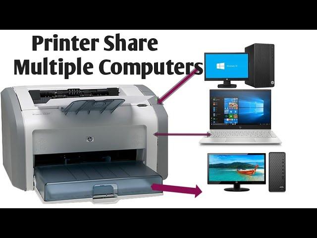 How to Printer share Multiple Computers and Leptp ! Printer ko  computer par share kese kare